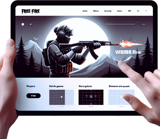 Free fire game website design.
Single Game Texture. In-Game asset. 2d. Blank background. High contrast. No shadows.