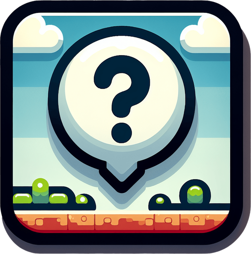 a speech bubbly with a question mark, cartoon Single Game Texture. In-Game asset. 2d. Blank background. High contrast. No shadows.