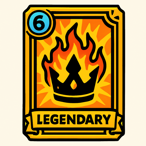 legendary card.
In-Game asset.  2d.  High contrast.  No shadows