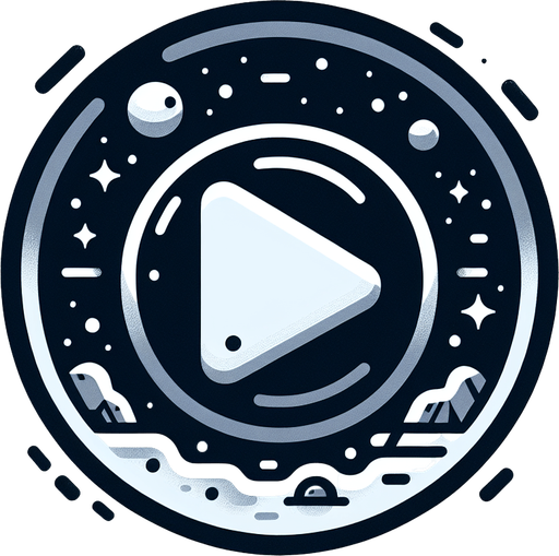 a large round playbutton
Single Game Texture. In-Game asset. 2d. Blank background. High contrast. No shadows.
