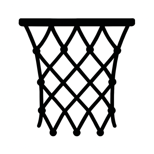 Basketball net. Just the net not the hoop side view 2d 2d side view just the not the hoop or backboard
In-Game asset.  2d.  High contrast.  No shadows