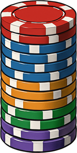 A stacked pile of some of these chips.