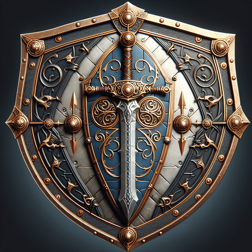 Warcraft 3 art of a shield..
Single Game Texture. In-Game asset. 2d. Blank background. High contrast. No shadows.
