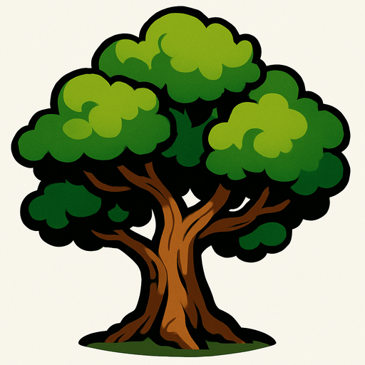 tree.
In-Game asset.  2d.  High contrast.  No shadows