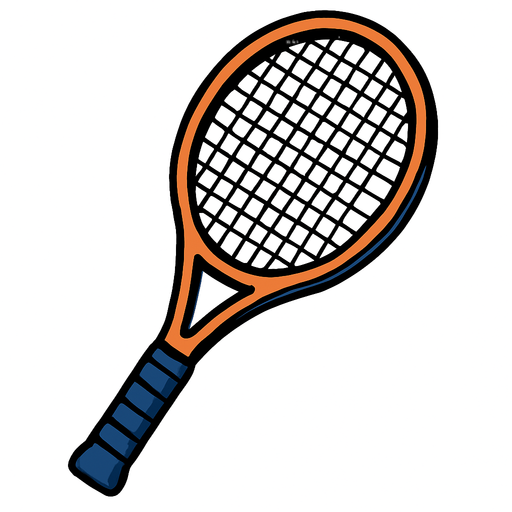 Raquette professionnelle.
In-Game asset.  2d.  High contrast.  No shadows