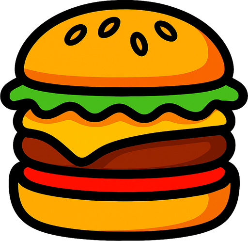 hamburger.
In-Game asset.  2d.  High contrast.  No shadows