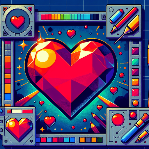 heart.
Single Game Texture. In-Game asset. 2d. Blank background. High contrast. No shadows.