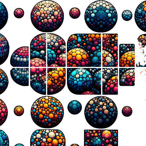 Different colors of stones, spheres in all 8 images, not text or pixels colors, mixed theme..
Single Game Texture. In-Game asset. 2d. Blank background. High contrast. No shadows.