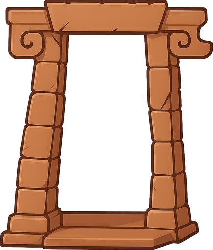 oyun geçiş kapısı. No background. Transparent background. Blank background. No shadows. 2d. In-Game asset. flat