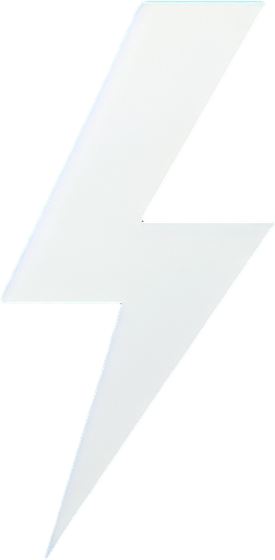 plain white lightning icon. black background