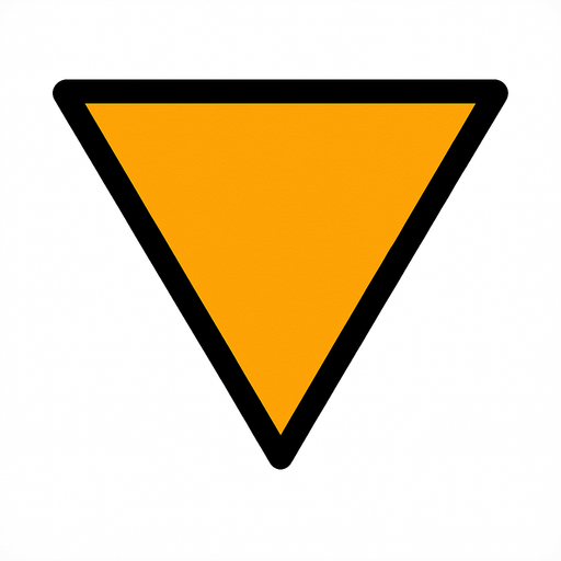 a triangle pointing down.
In-Game asset.  2d.  High contrast.  No shadows