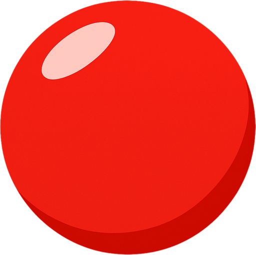 red ball.
In-Game asset.  2d.  High contrast.  No shadows