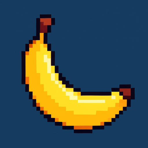 make pixel art 2d banana.
In-Game asset.  2d.  High contrast.  No shadows