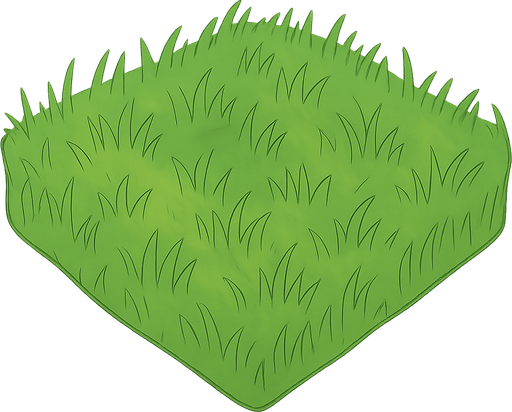 Grass. No background. Transparent background. Blank background. No shadows. 2d. In-Game asset. flat