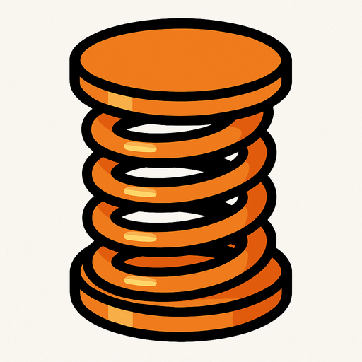 A spring..
In-Game asset.  2d.  High contrast.  No shadows