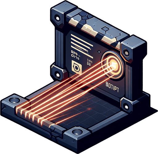 Type	Standard Design	Unique Alternative	Special Behavior
Barrier	Police tape	Laser gate	Briefly toggles on/off.
Single Game Texture.  In-Game asset.  2d.  Blank background.  High contrast.  No shadows