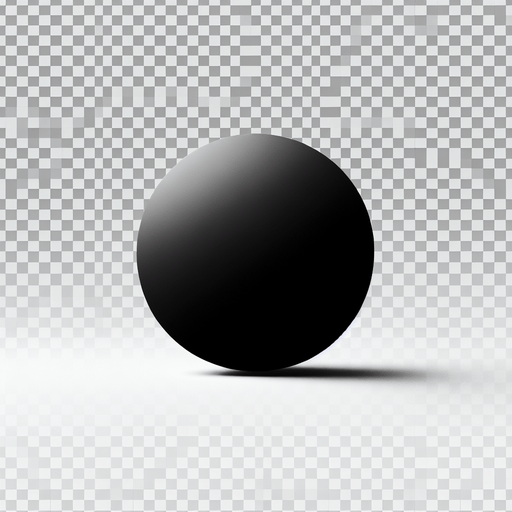 Simple black circle with transparent background