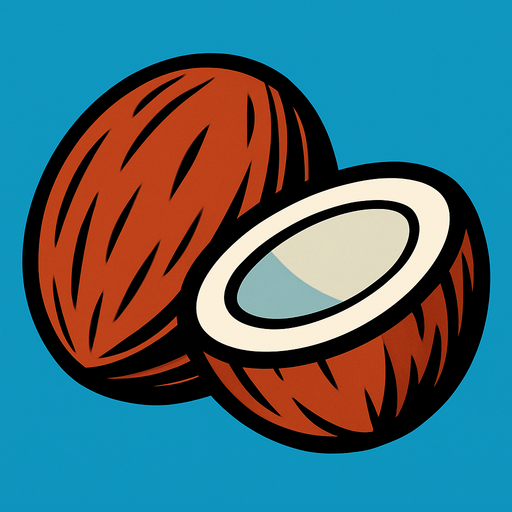 make the coconut.
In-Game asset.  2d.  High contrast.  No shadows