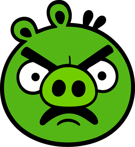 Pig Angry Bids.
In-Game asset.  2d.  High contrast.  No shadows