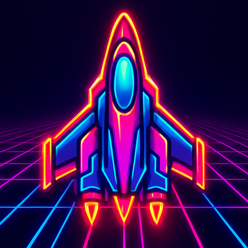 synthwave bright neon glow audiosurf or f-zero like ship
In-Game asset.  2d.  High contrast.  No shadows. facing upright vertical 3d like