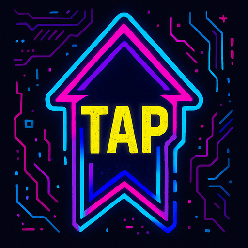 Cyberpunk style tap note for music rhythm game.
In-Game asset.  2d.  High contrast.  No shadows