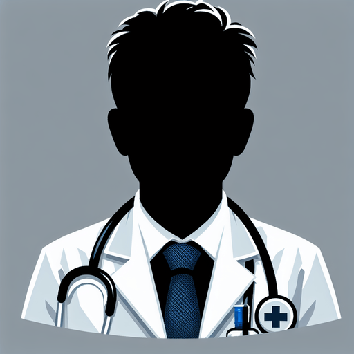 A doctor.
Single Game Texture. In-Game asset. 2d. Blank background. High contrast. No shadows.