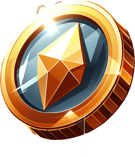 2d coin simple desing köşeli para shiny game coin simple.
Single Game Texture.  In-Game asset.  2d.  Blank background.  High contrast.  No shadows