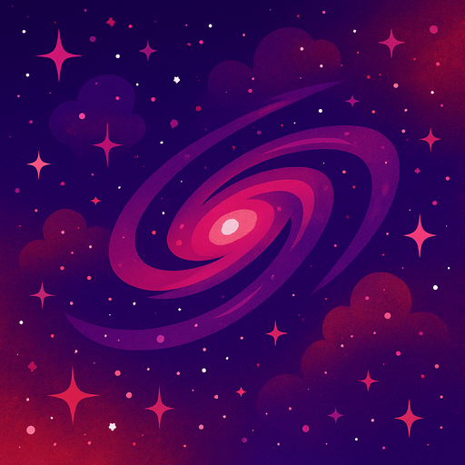 Cool purple and red galaxy background.
In-Game asset.  2d.  High contrast.  No shadows
