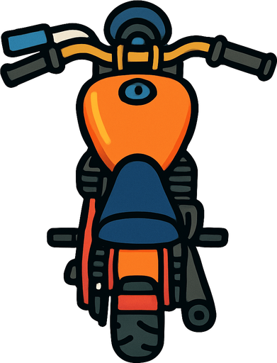 what appears from the upper side motorcycle.
In-Game asset.  2d.  High contrast.  No shadows