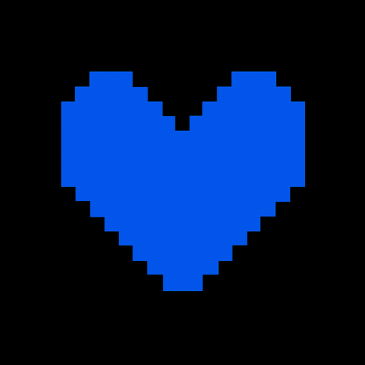 Undertale heart but blue.
In-Game asset.  2d.  High contrast.  No shadows