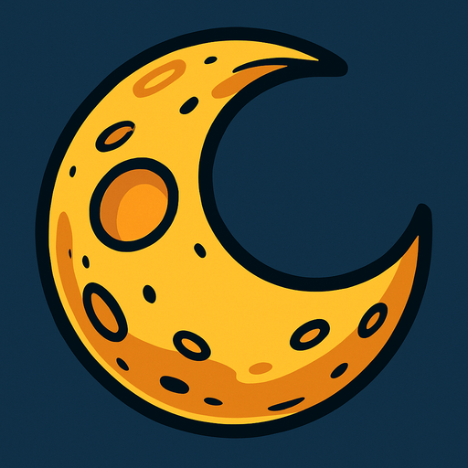 Moon.
In-Game asset.  2d.  High contrast.  No shadows