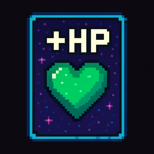 Карта усиления дающие + хп пиксельная космическая.
In-Game asset.  2d.  High contrast.  No shadows