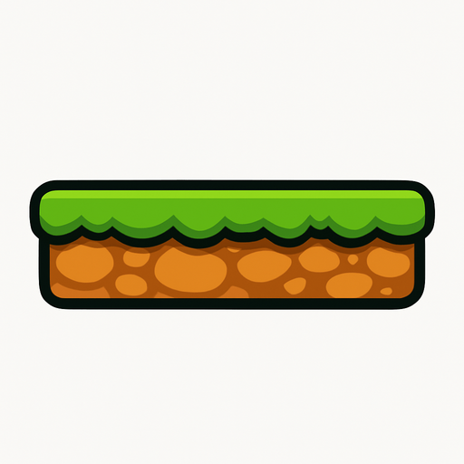 size 200x20 PLATFORM  Shape Box.
In-Game asset.  2d.  High contrast.  No shadows
