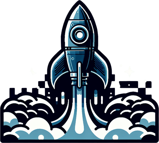 Rocket.
Single Game Texture. In-Game asset. 2d. Blank background. High contrast. No shadows.