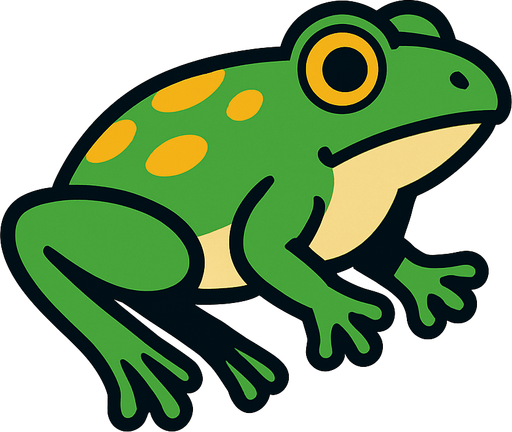 buat gambar frogg side scrolling siap melompat.
In-Game asset.  2d.  High contrast.  No shadows