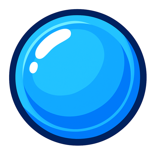 circle blue candy.
In-Game asset.  2d.  High contrast.  No shadows