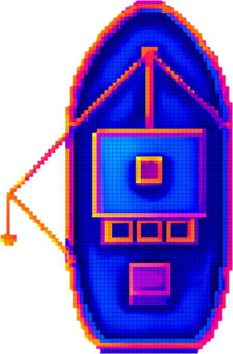 Top down view of this boat.