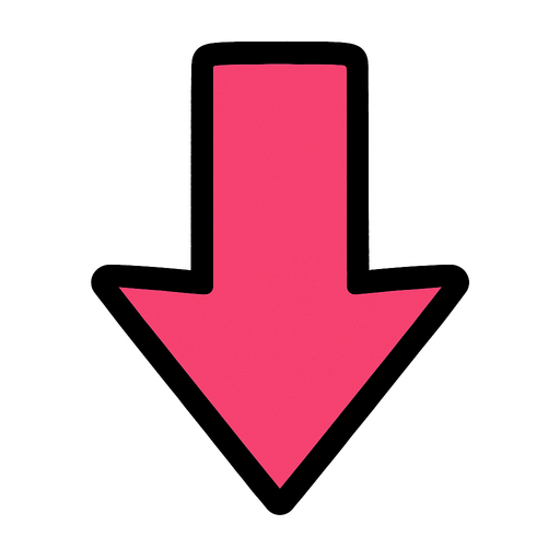 arrow pointing down.
In-Game asset.  2d.  High contrast.  No shadows
