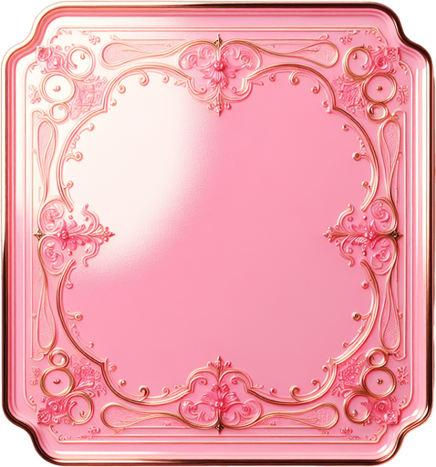clean pink enamel board witha very thin border