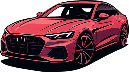 Car image but its head should be on right side not left. Make a fancy car.
In-Game asset.  2d.  High contrast.  No shadows