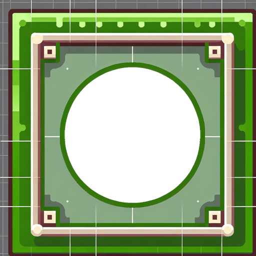 Single Game Texture, 50x50pix. In-Game asset. 2d. Blank background. High contrast. No shadows. Light green circle with border. Simple. No other objects.

Single Game Texture. In-Game asset. 2d. Blank background. High contrast. No shadows.