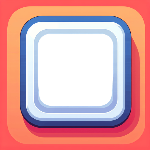 White square with round corners 
Single Game Texture. In-Game asset. 2d. Blank background. High contrast. No shadows.