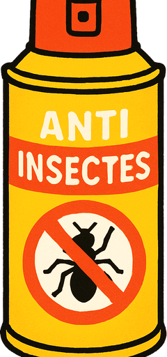 tube de spray anti insectes.
In-Game asset.  2d.  High contrast.  No shadows