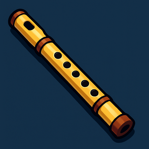 flute.
In-Game asset. 3d.  High contrast.  No shadows