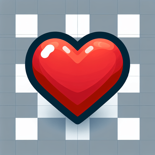 Heart_icon.
Single Game Texture.  In-Game asset.  2d.  Blank background.  High contrast.  No shadows