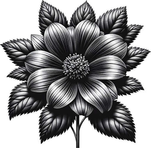 Create a flower.
Single Game Texture.  In-Game asset.  2d.  Blank background.  High contrast.  No shadows