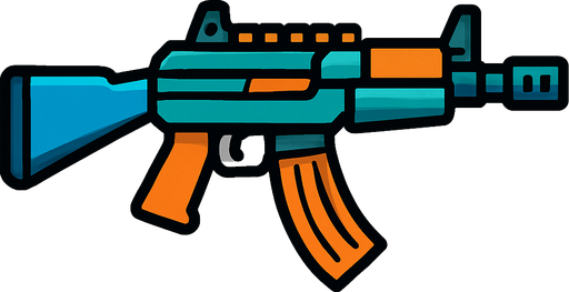 Weapon.
In-Game asset.  2d.  High contrast.  No shadows