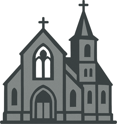church gris.
In-Game asset.  2d.  High contrast.  No shadows