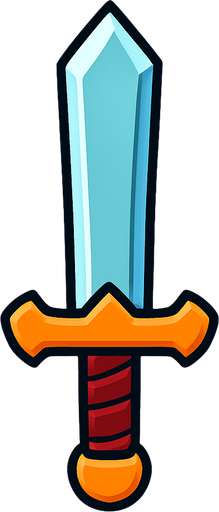 Sword.
In-Game asset.  2d.  High contrast.  No shadows