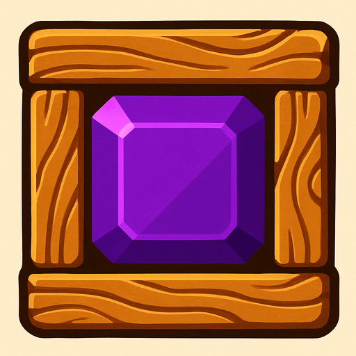 make wood for blocked gem.
In-Game asset.  2d.  High contrast.  No shadows
